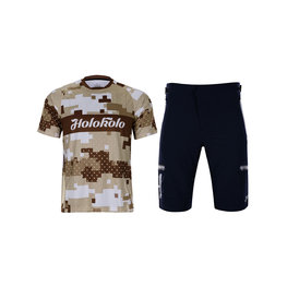 HOLOKOLO Maillot y pantalón MTB - DUNE MTB - negro/marrón